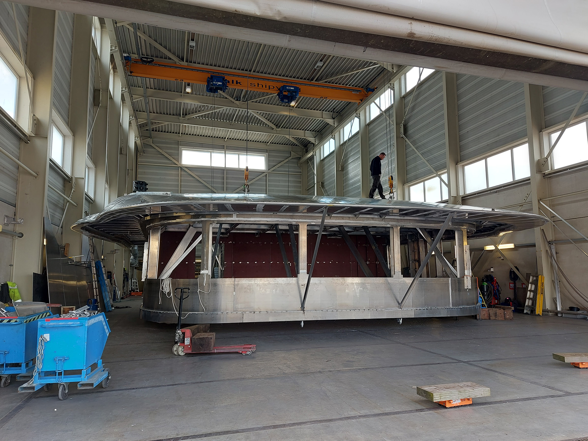 Aluminium construction at Balk Shipyard.