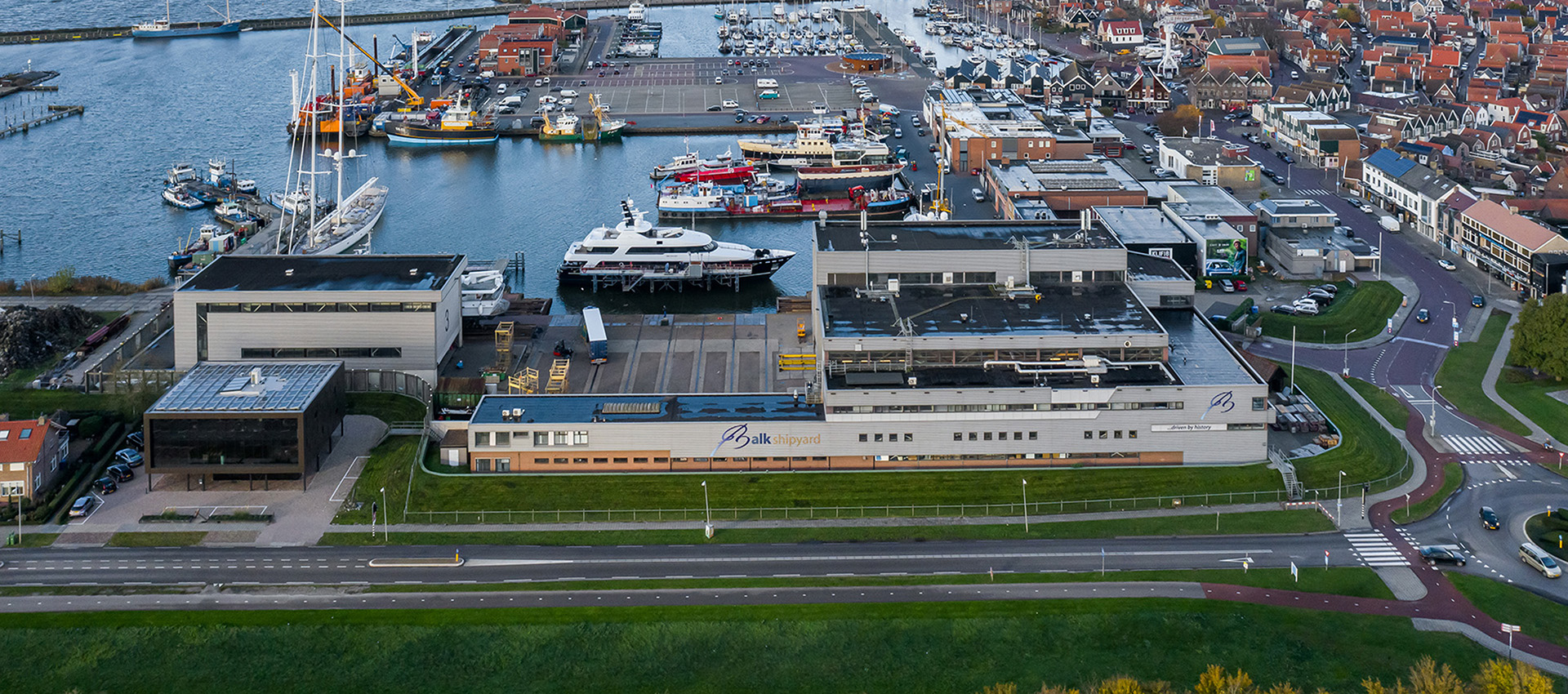 Overview of our halls at Balk Shipyard at Urk, the Netherlands.