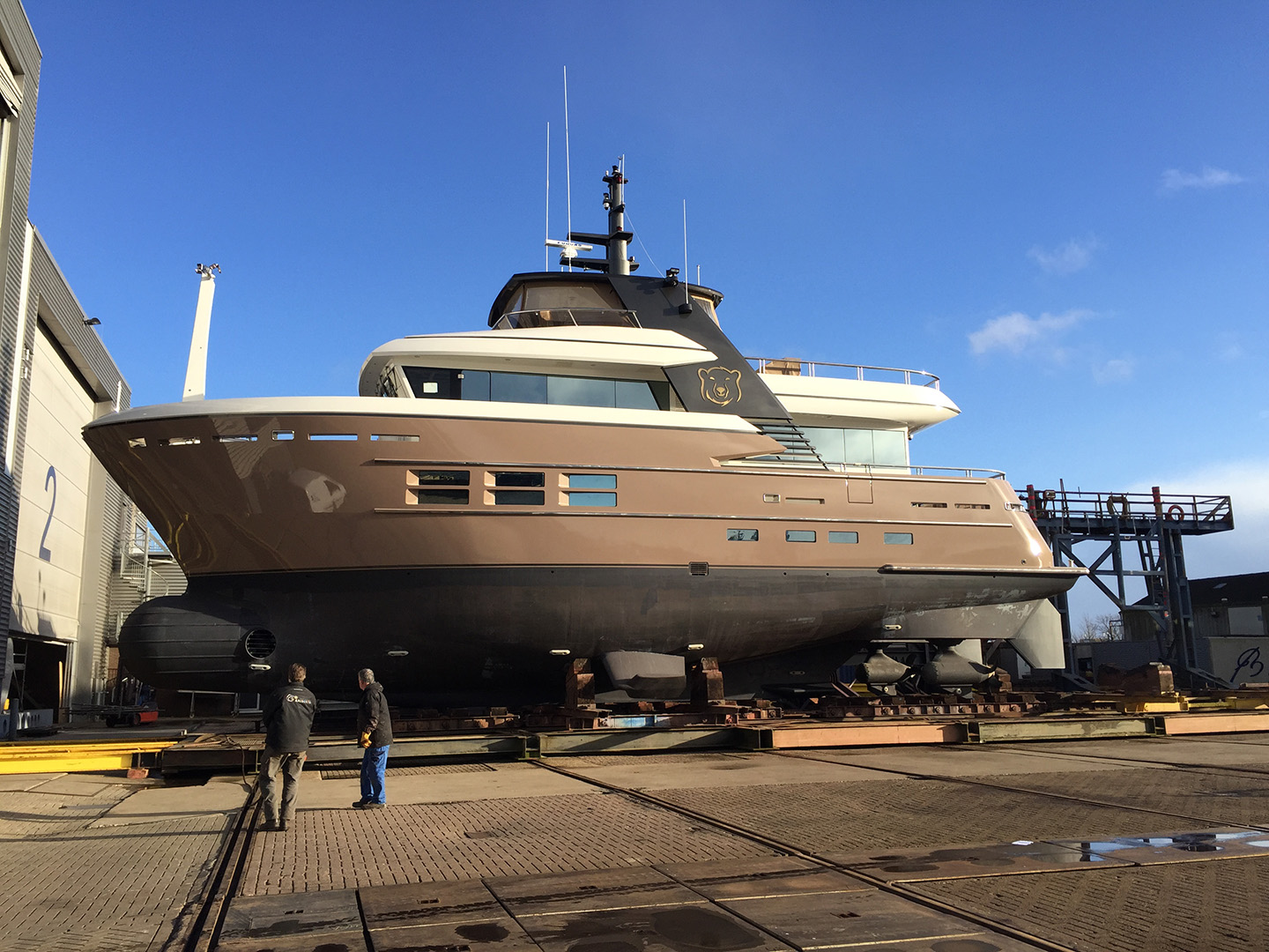 Motor yacht Ursus before extensive rebuild at Balk Shipyard.