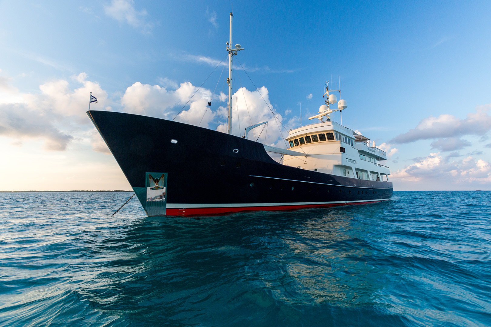 Motor yacht Pioneer after refit at Balk Shipyard.