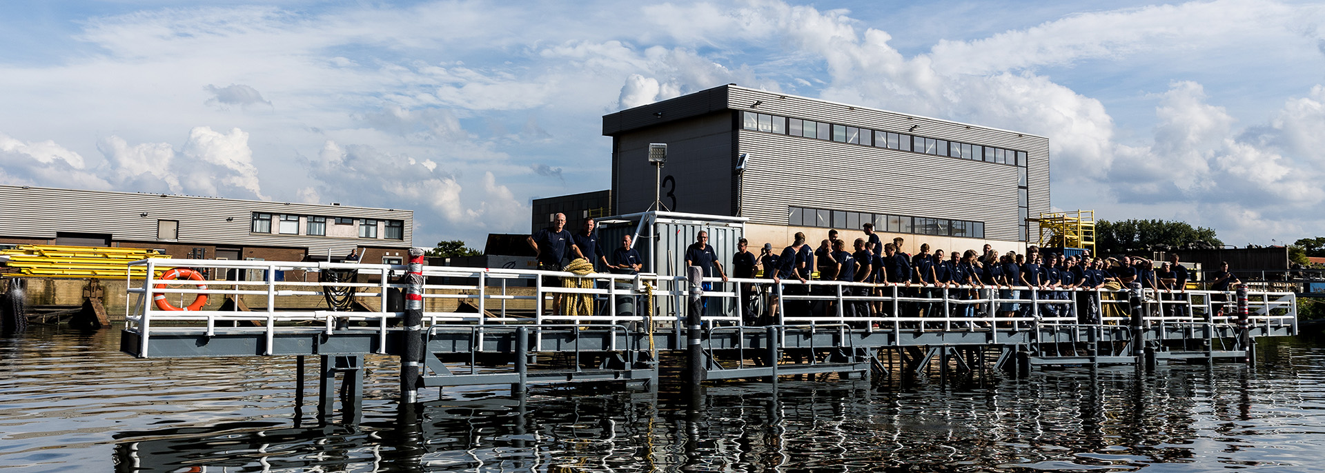 The team of Balk Shipyard on unique lifting system.